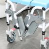 Bathroom Wheelchair,Commode Wheelchair, Rolling Shower Wheelchair with 4 Castor Wheels