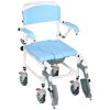 Bathroom Wheelchair,Commode Wheelchair, Rolling Shower Wheelchair with 4 Castor Wheels