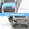 Bathroom Wheelchair,Commode Wheelchair, Rolling Shower Wheelchair with 4 Castor Wheels